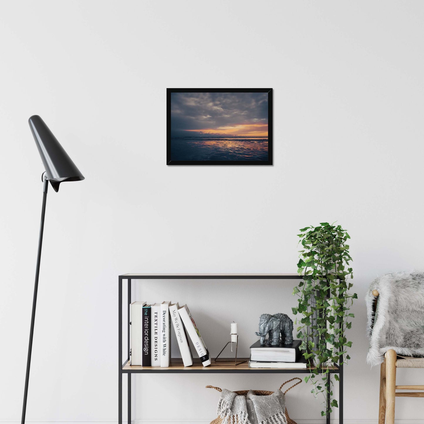 Embers on the Shore Framed Print